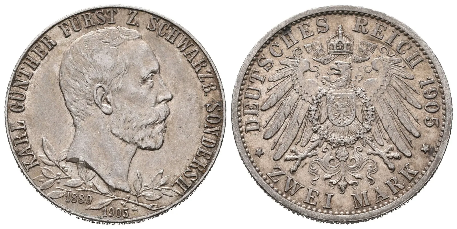 Schwarzburg-Sonderhausen, 2 Marka 1905 - 25. výročí panování