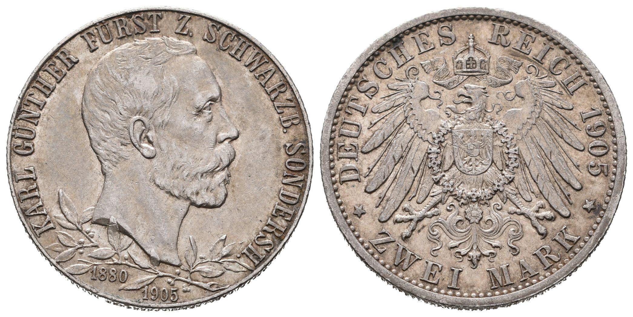Schwarzburg-Sonderhausen, 2 Marka 1905 - 25. výročí panování