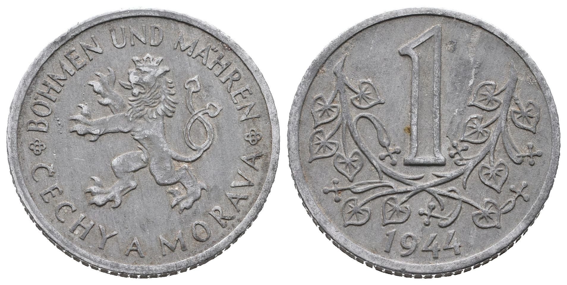 1 Koruna 1944, krásná zachovalost