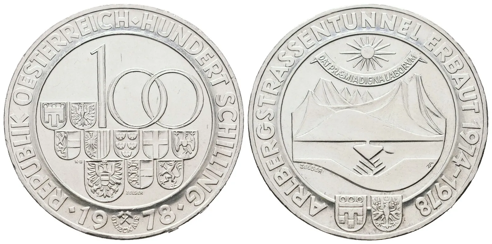 Rakousko, 100 Schilling 1978 - Arlberg