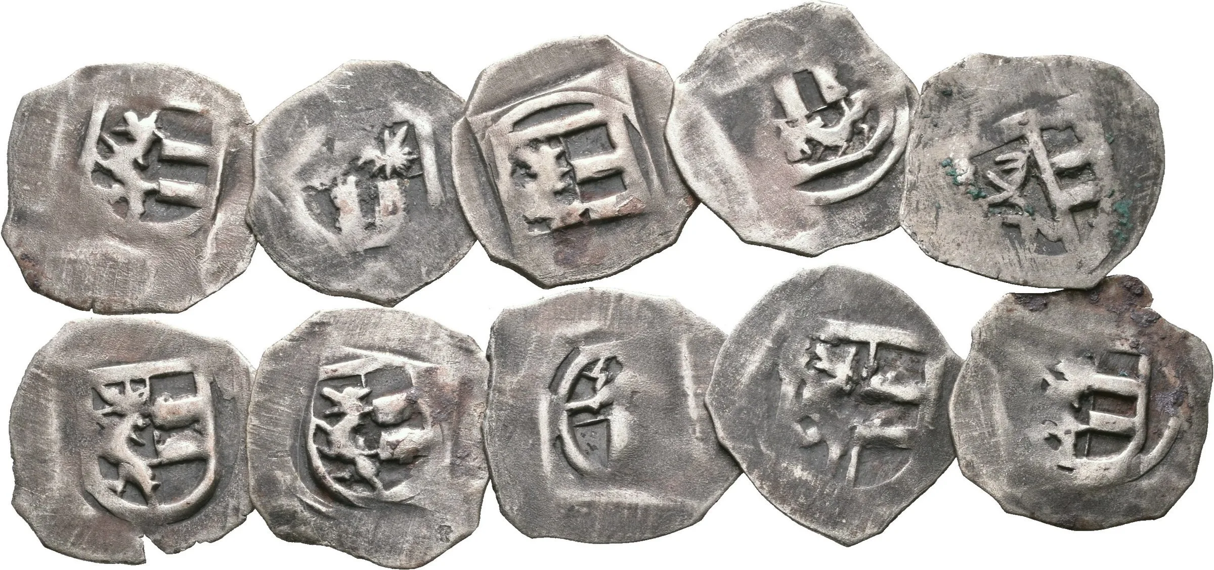 Soubor mincí Jana II. - Pfennig se čtyřrázem, — 1