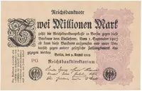 Německo, 2 Millionen Mark 1923, Ro.103a
