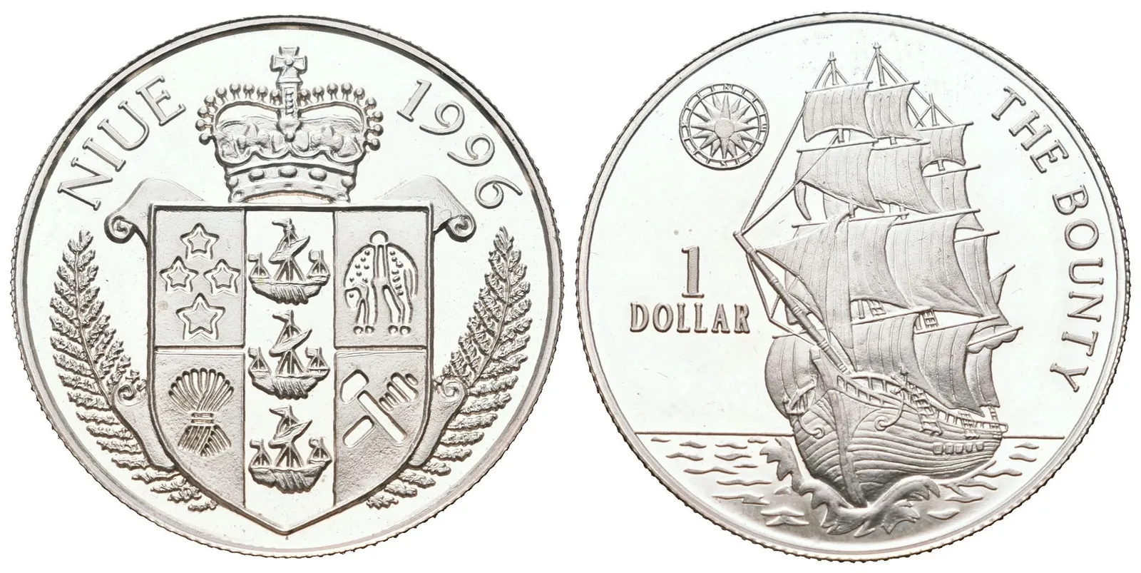 Niue, 1 Dollar 1996 - HMS Bounty