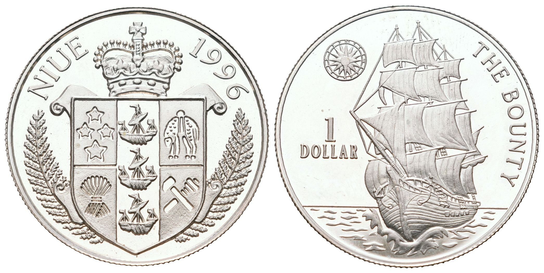 Niue, 1 Dollar 1996 - HMS Bounty