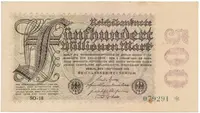 Německo, 500 Millionen Mark 1923, vodoznak Sterne, Ro.109h