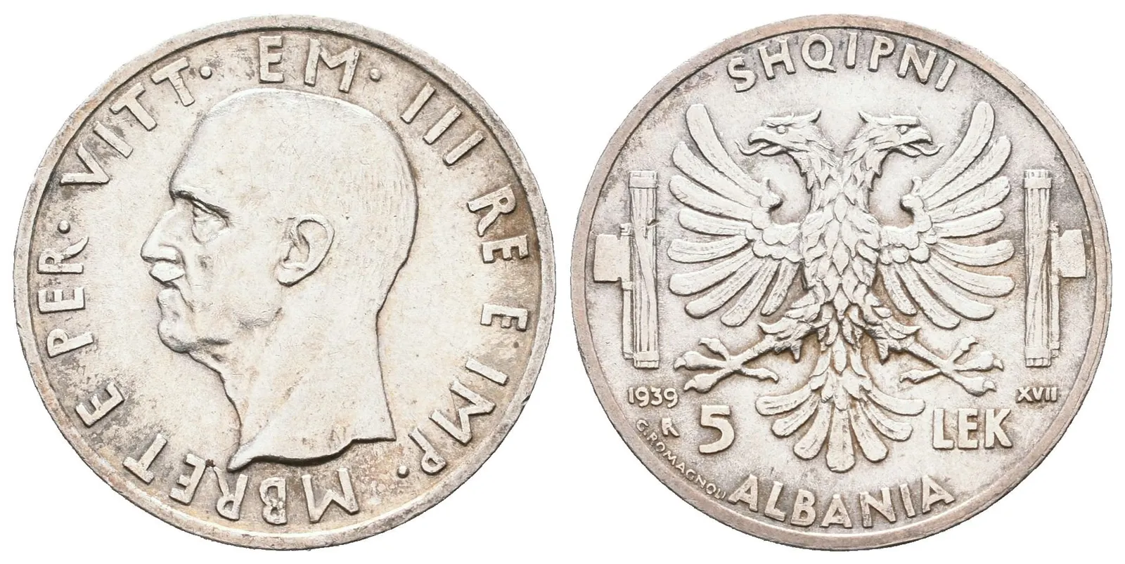 Albánie, 5 Lek 1939
