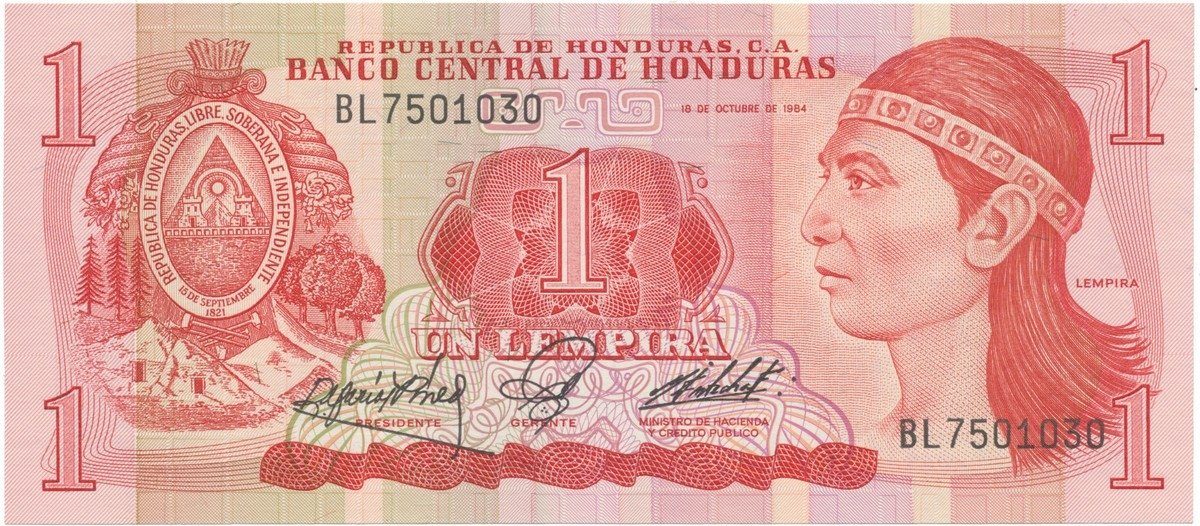 Honduras, 1 Lempira 1984, P.68b