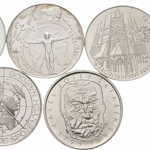 200 Kč 1993 - Ústava, 1994 - Životní prostředí a Katedrála sv. Víta,