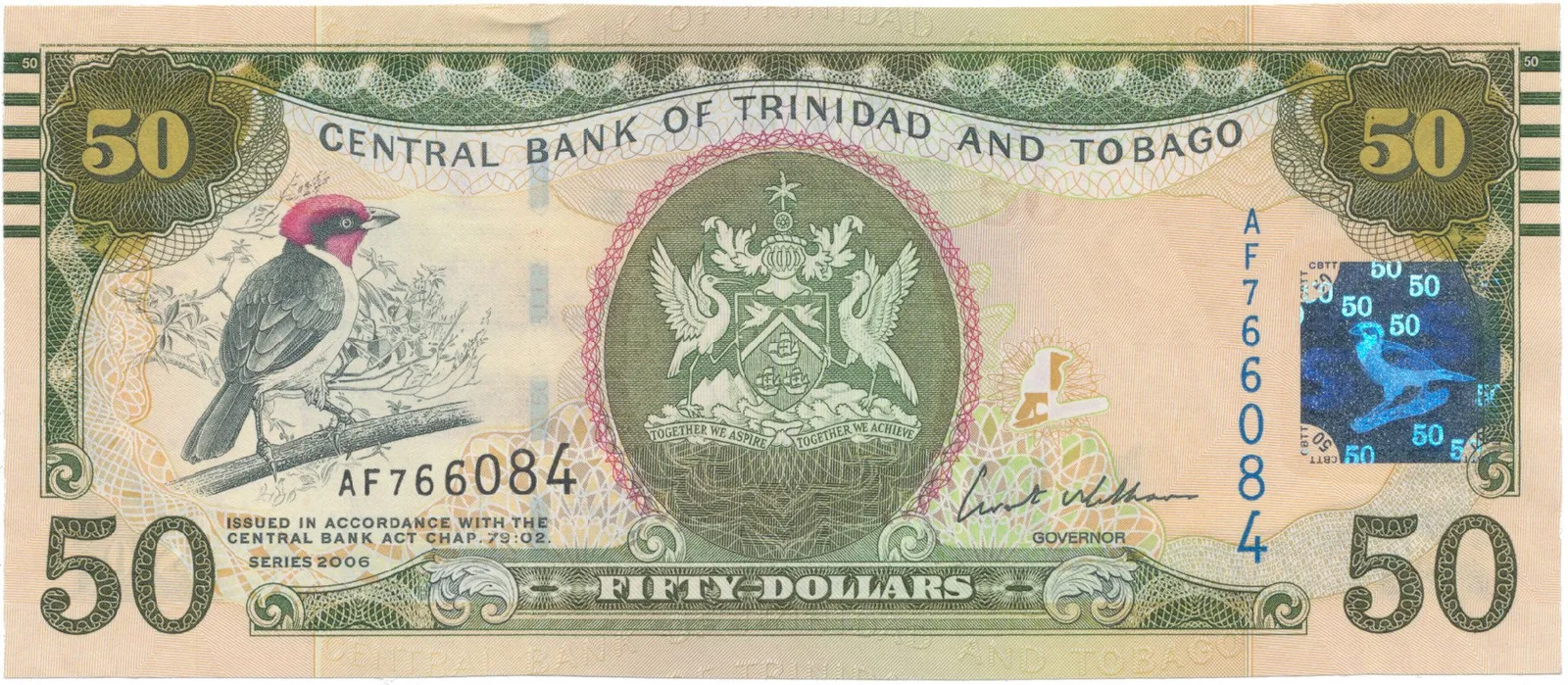 Trinidad a Tobago, 50 Dollars 2006, P.50