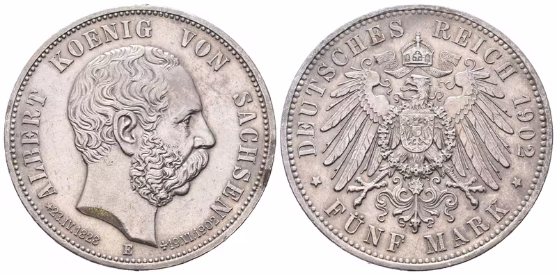 Sasko, 5 Marka 1902 E - Pamětní