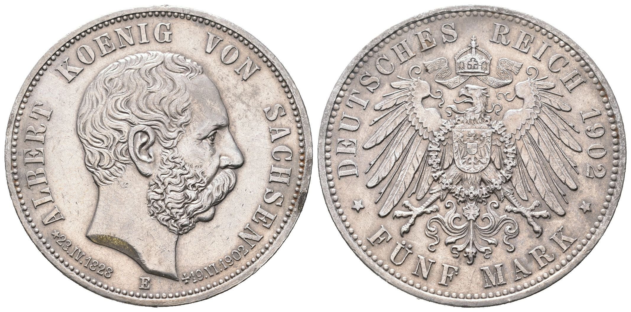 Sasko, 5 Marka 1902 E - Pamětní