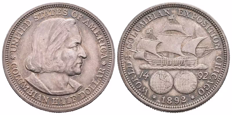 USA, 1/2 Dollar 1892 - Kolumbus