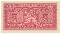5 Koruna 1949, perforace 3 m.d. v obloučku, Hej.83a2S2 - fotografie 2