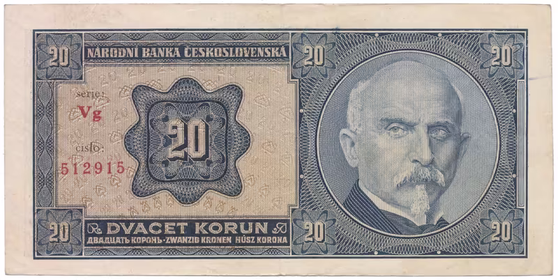20 Koruna 1926, série Vg, Hej.21c2