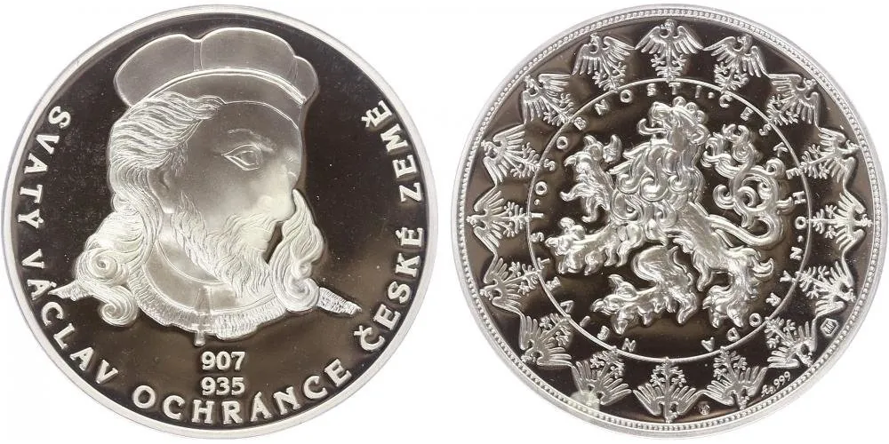 AR Medaile b.l. - Největší osobnosti českého národa / Svatý Václav, PROOF