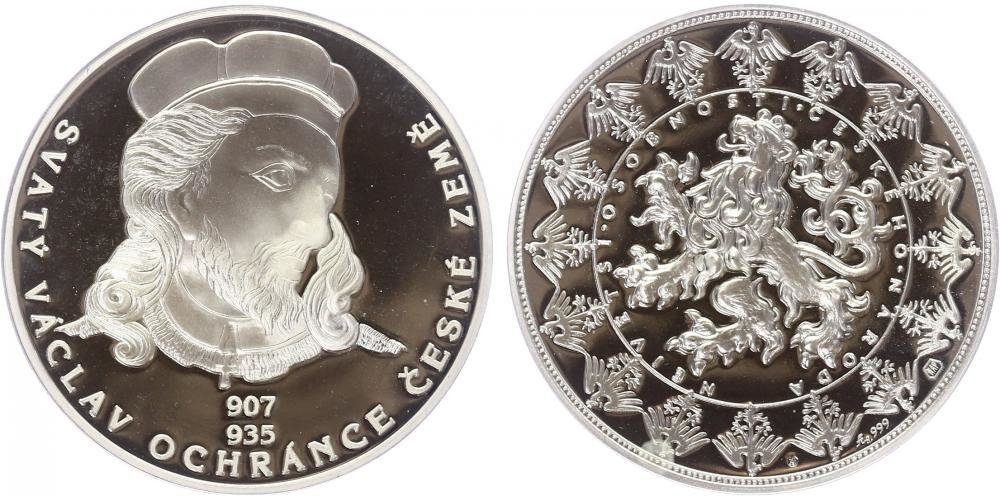 AR Medaile b.l. - Největší osobnosti českého národa / Svatý Václav, PROOF
