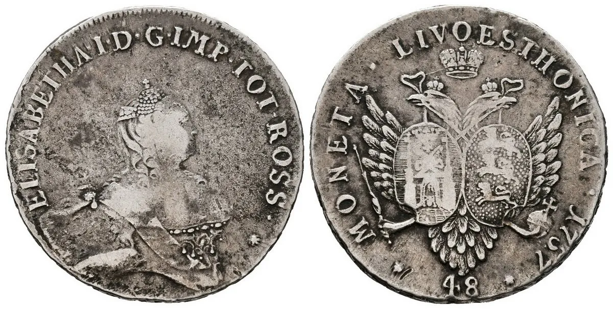 Ražby pro Livonsko - Estonsko, Alžběta, 1741 - 1762 — 1