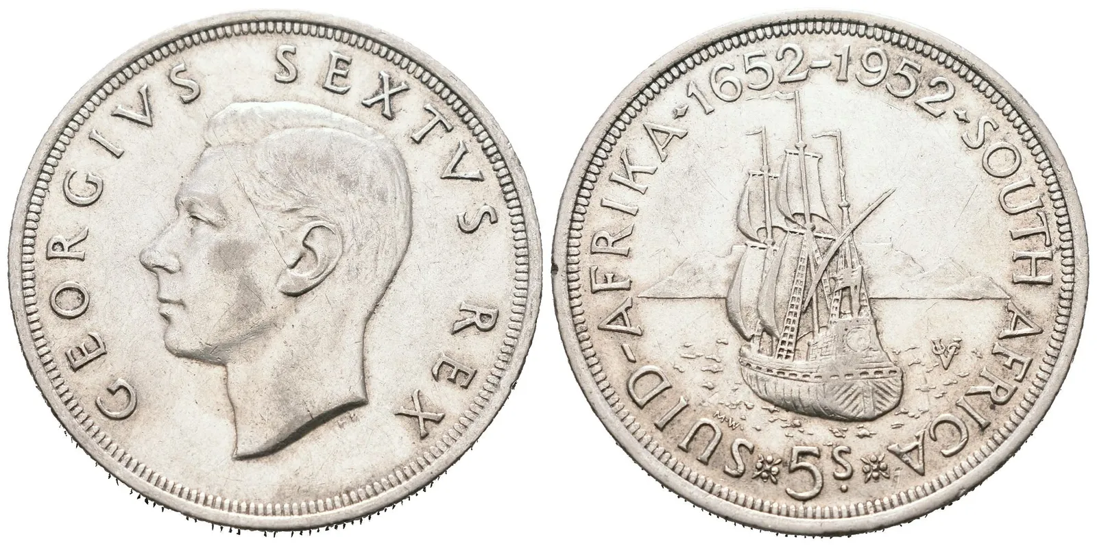 Britská jižní Afrika, 5 Shilling 1952 - Pamětní