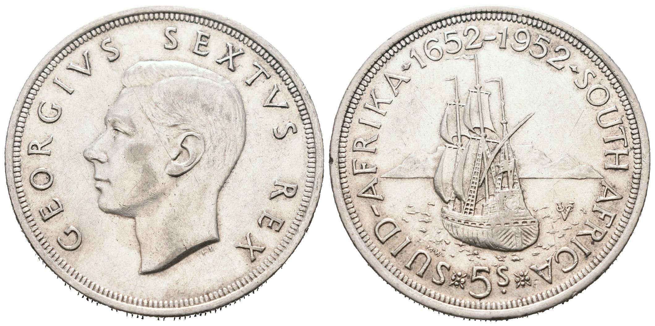 Britská jižní Afrika, 5 Shilling 1952 - Pamětní