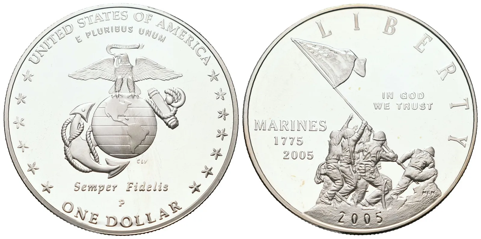 USA, 1 Dollar 2005 - Námořní pěchota, PROOF
