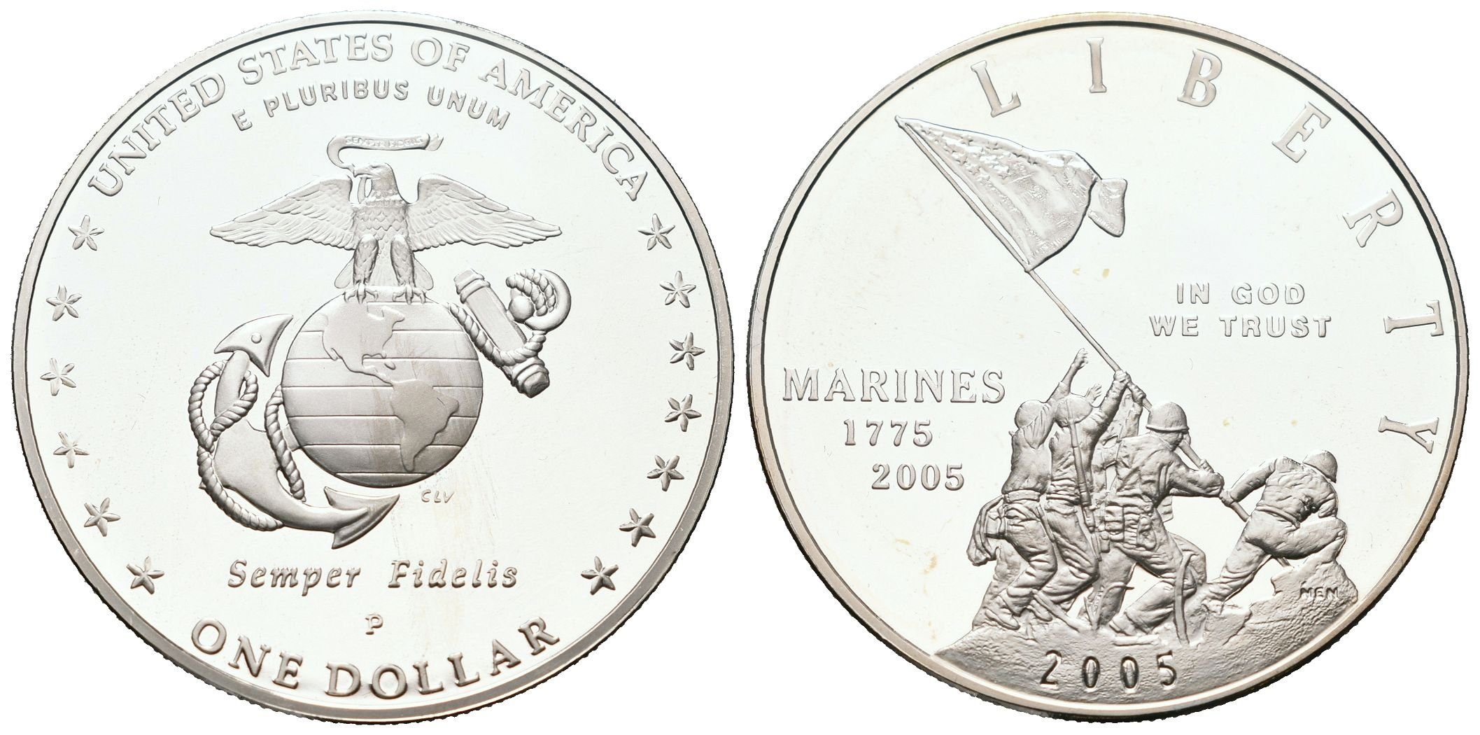 USA, 1 Dollar 2005 - Námořní pěchota, PROOF