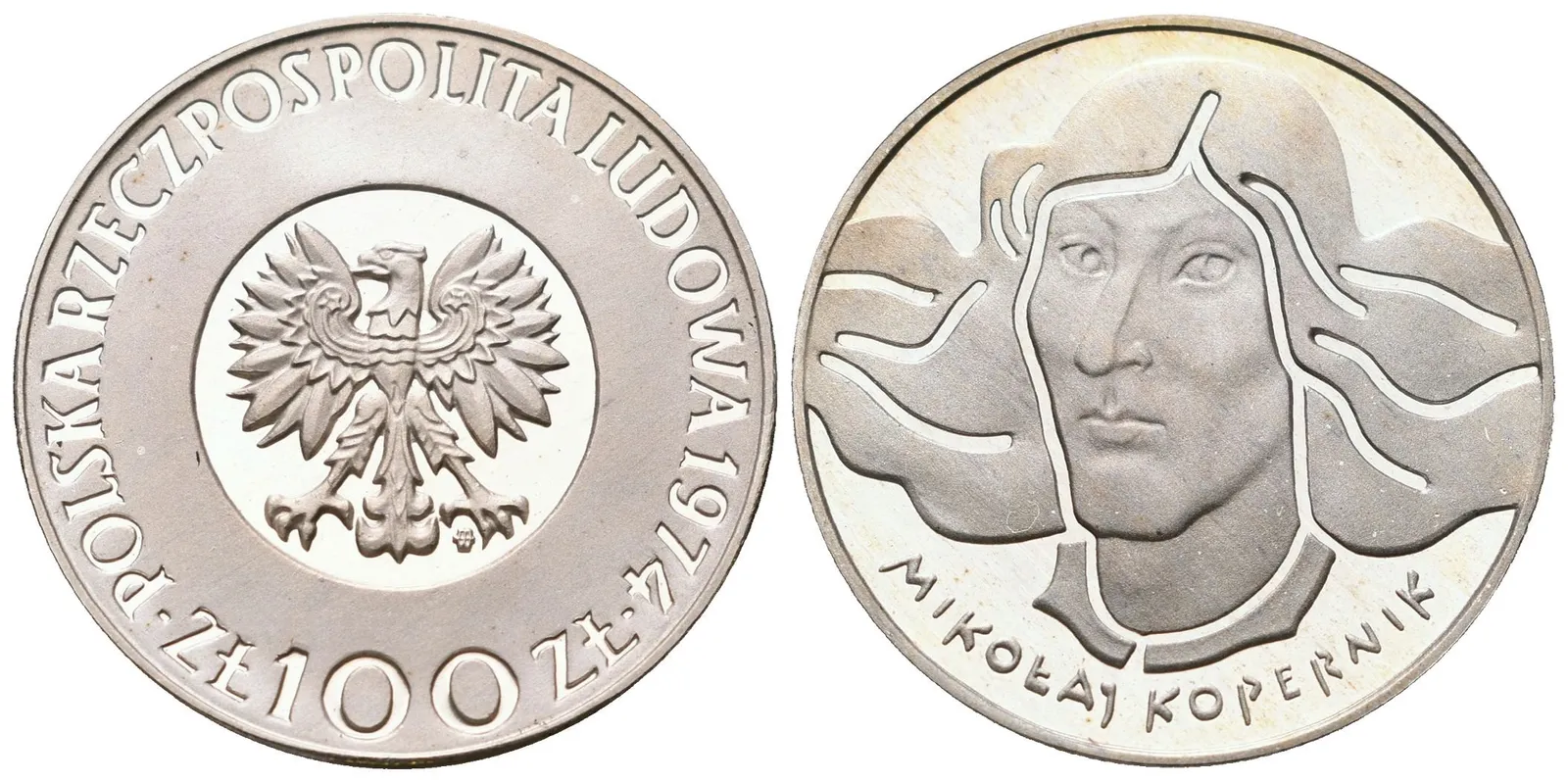 Polsko, 100 Zlotych 1974 - M. Koperník