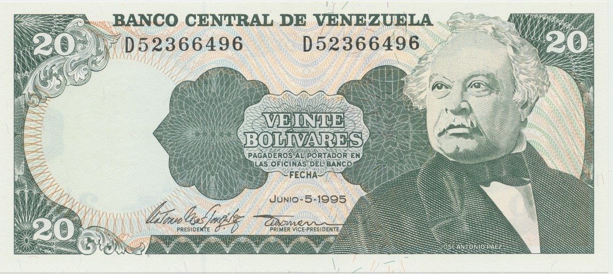 Venezuela, 20 Bolivares 1995, P.63e