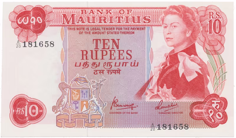 Mauricius, 10 Rupees (1967), P.31c