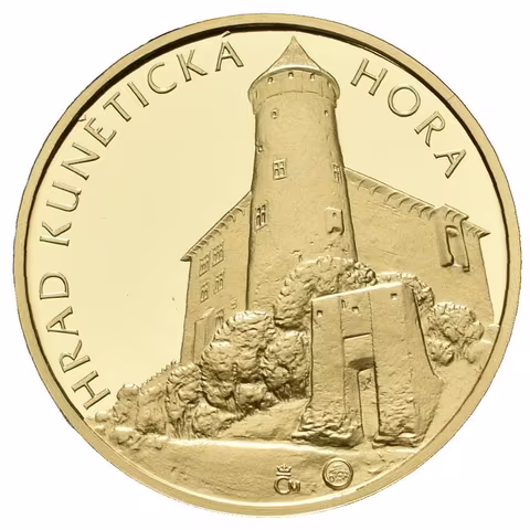 Medaile 2012 (Šťastný, Lietava) - Hrad Kunětická Hora. Au 0,999, 22 mm (7,78 g), kapsle,