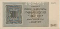 Protektorát Čechy a Morava, 5000 Koruna 1944, první série 01 A, perf. 1x SPECIMEN, Hej.41a.S1 - fotografie 2
