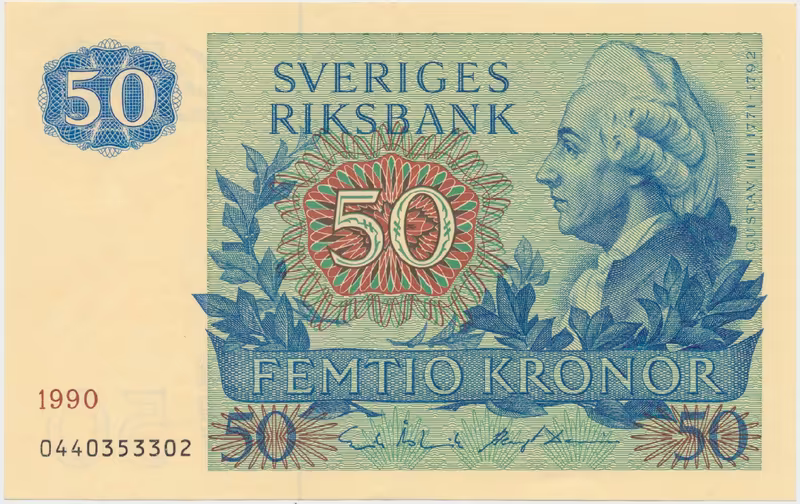 Švédsko, 50 Kronor 1990, P.53d
