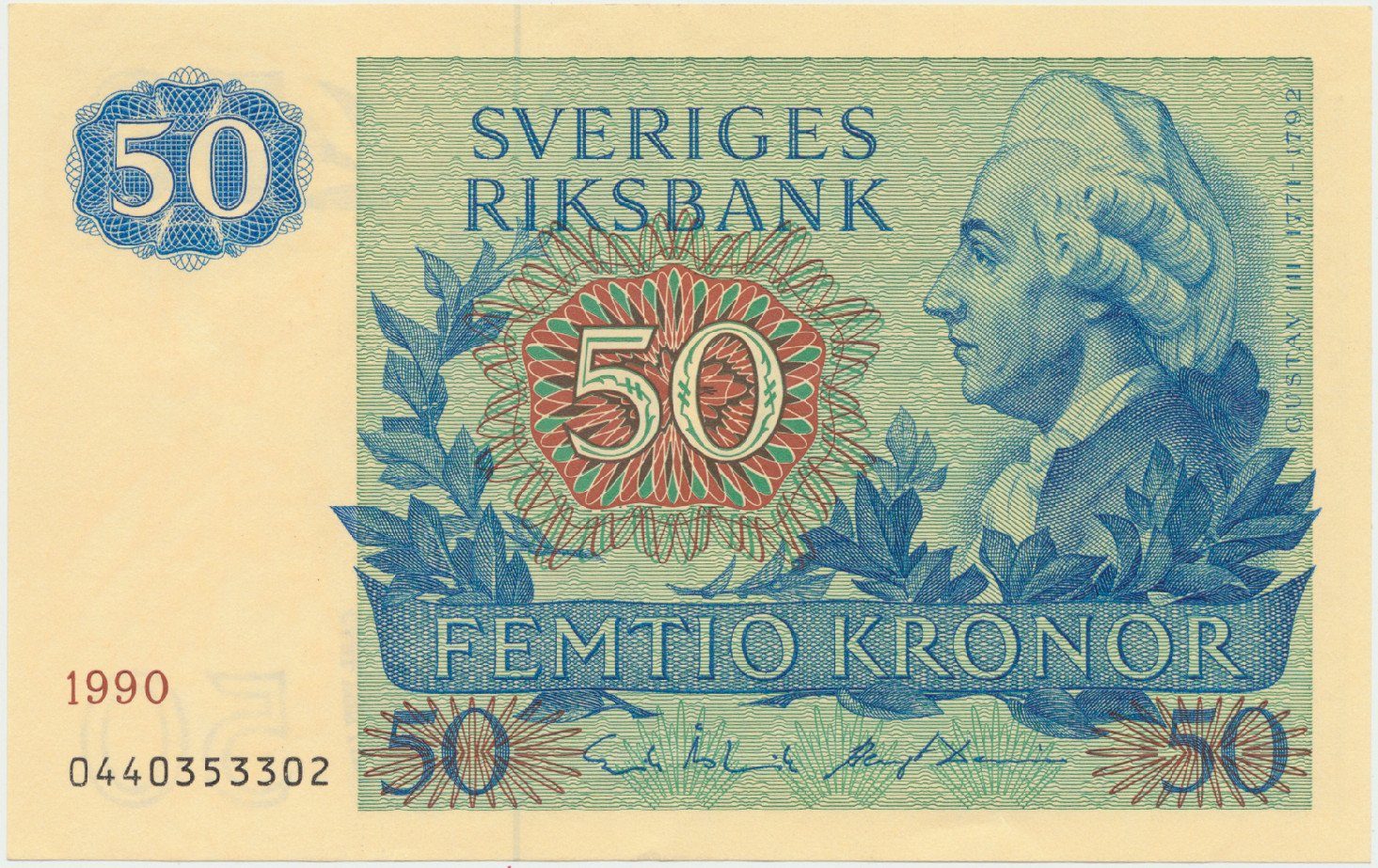 Švédsko, 50 Kronor 1990, P.53d