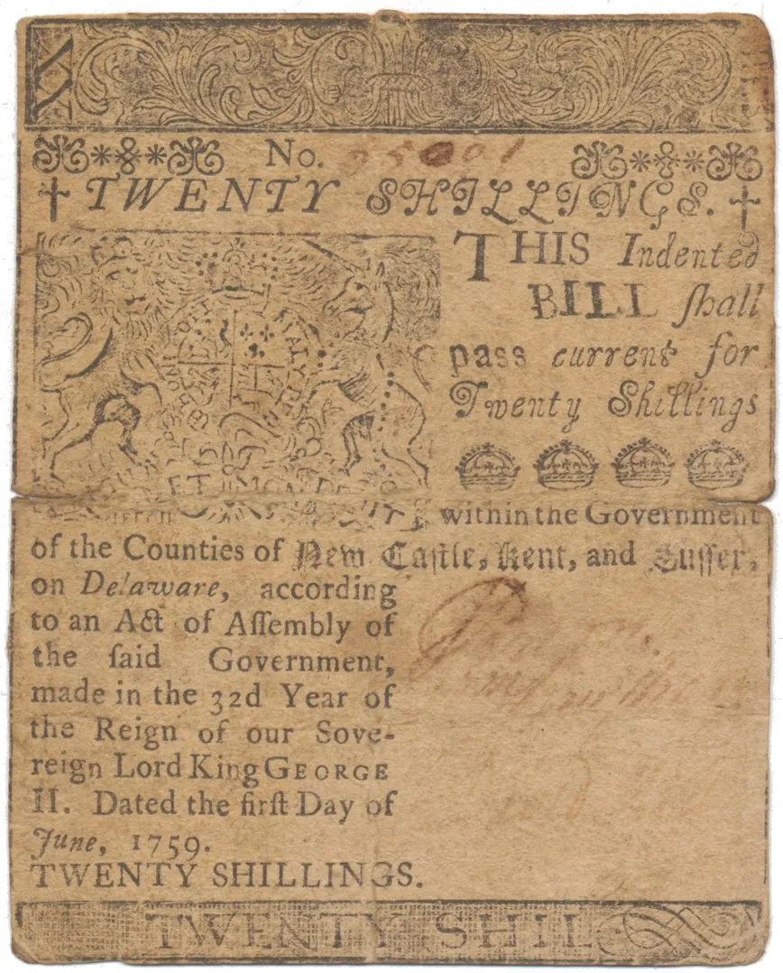 Amerika, 20 Šilink 1759
