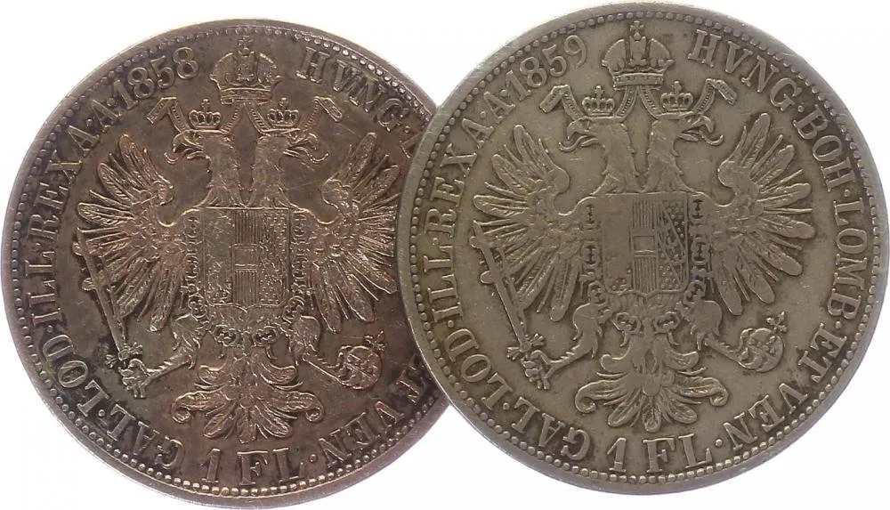 Rakouská a spolková měna, 1857 - 1892 — 1