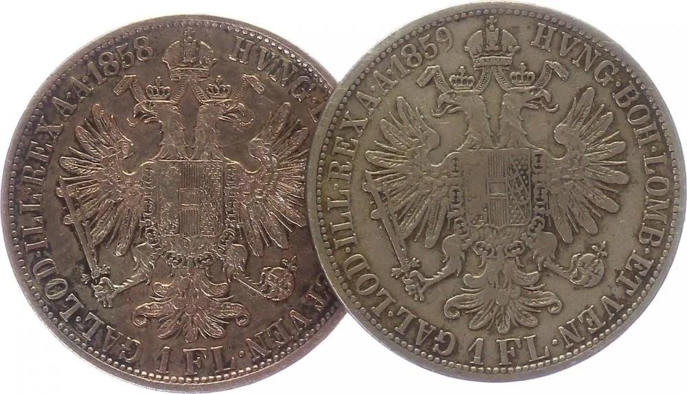 Rakouská a spolková měna, 1857 - 1892 — 1