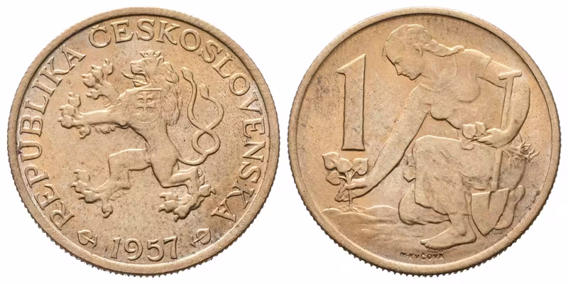 1 Koruna 1957