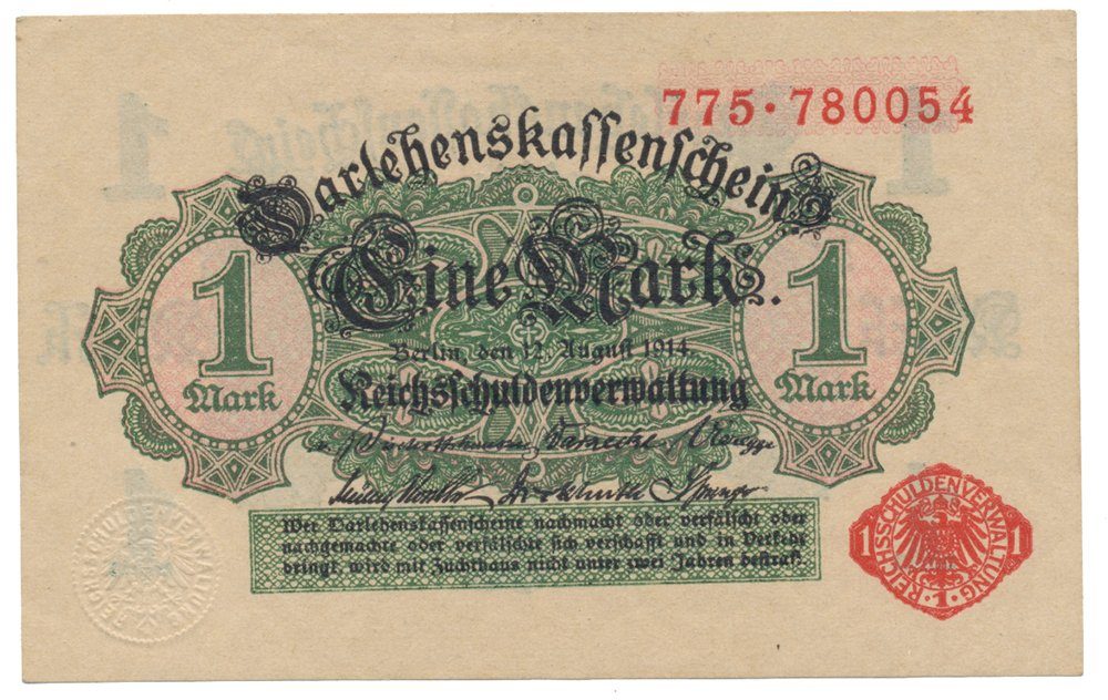 Německo, 1 Mark 1914, 1. vydání, Ro.51b