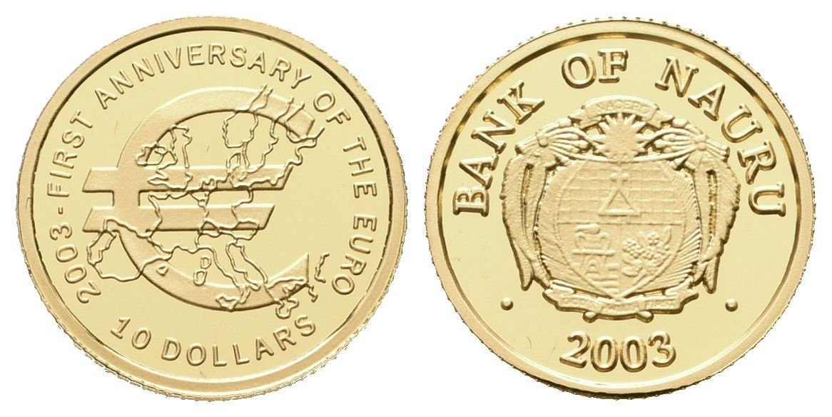 Nauru, 10 Dollars 2003 - Výročí eura