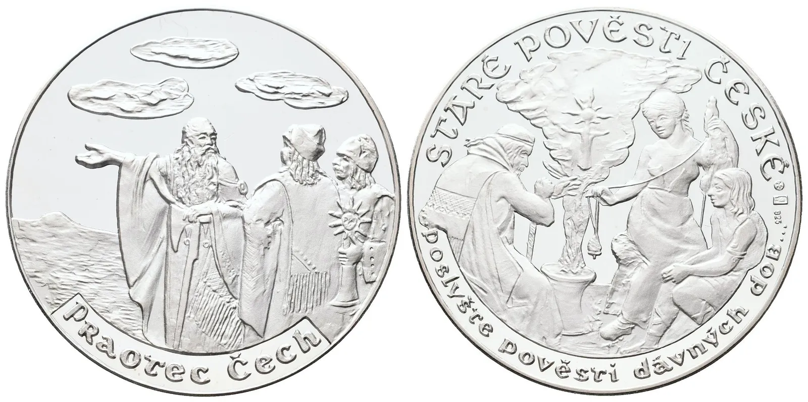 Stříbrná investiční medaile - Staré pověsti české - Praotec Čech- Ag 20 g - 925/1000