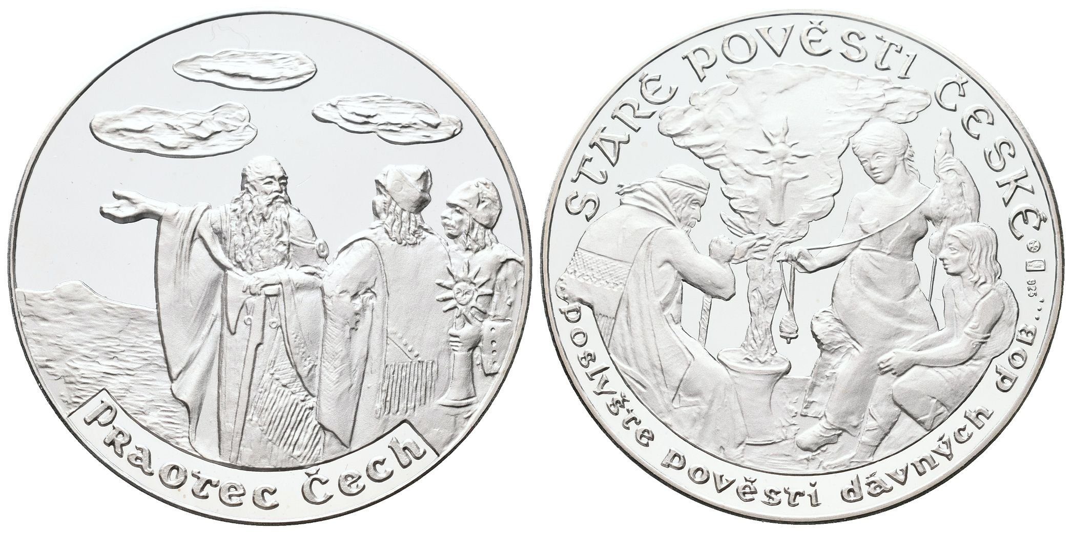 Stříbrná investiční medaile - Staré pověsti české - Praotec Čech- Ag 20 g - 925/1000