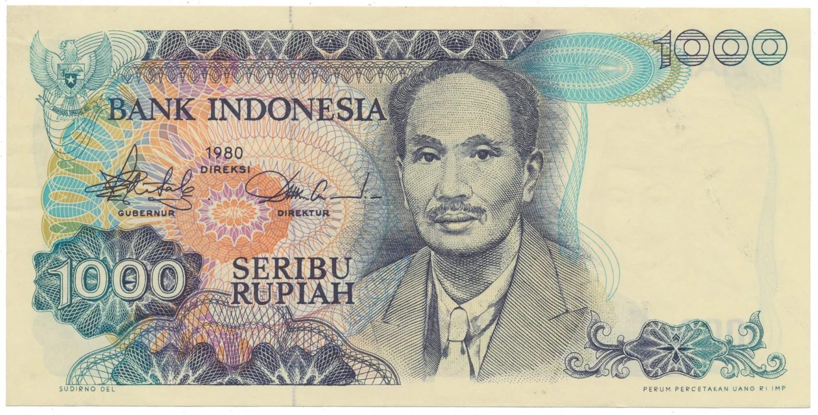 Indonésie, 1000 Rupiah 1980, P.119