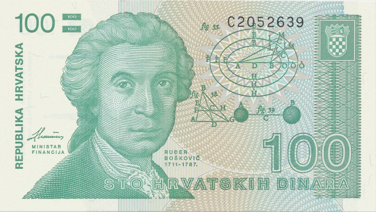Chorvatsko, 100 Dinar 1991, P.20a