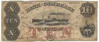 USA, Georgia, Savannah, The Bank of Commerce, 10 Dollars 1. 1. 1856