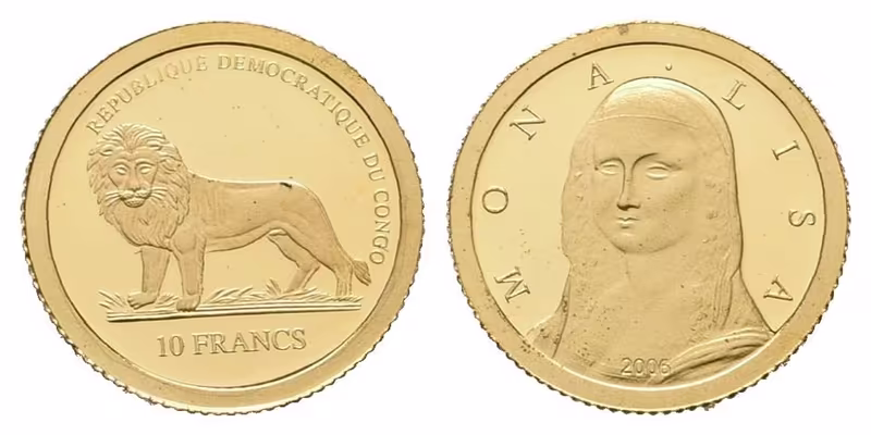 Kongo, 10 Franků 2006 - Mona Lisa
