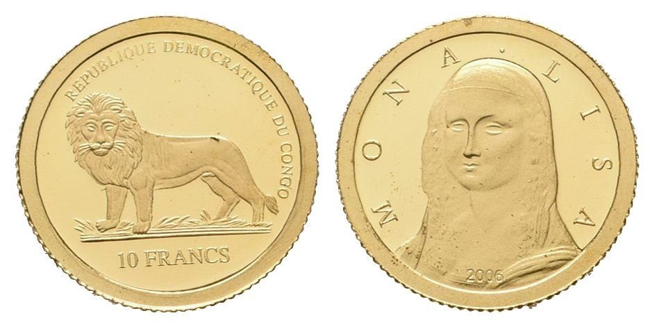 Kongo, 10 Franků 2006 - Mona Lisa