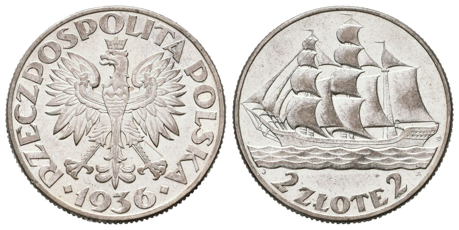 Polsko, 2 Zloté 1936 - Gdyně