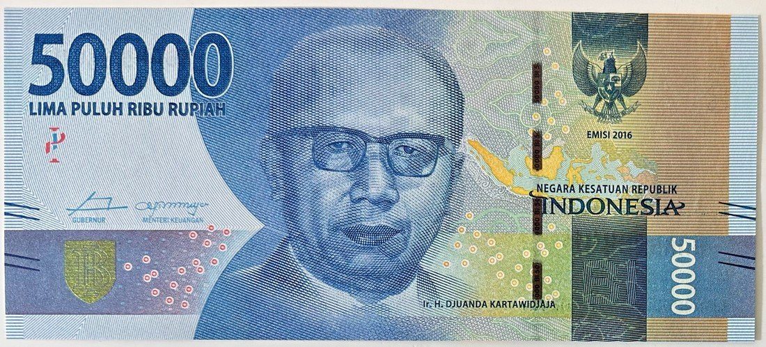 Indonésie, 50.000 Rupiah 2016~2021, P.159