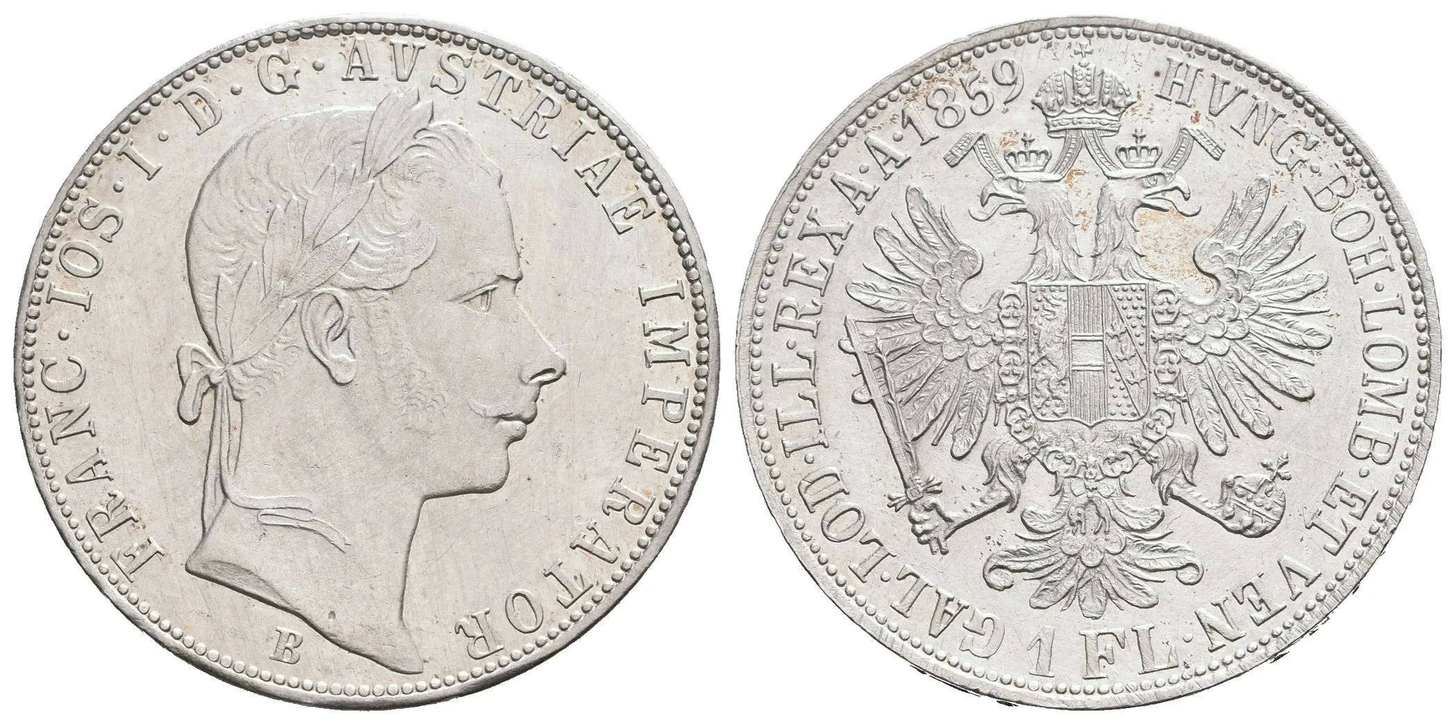Zlatník 1859 B, velmi pěkná zachovalost, lesk, patina, rysky — 1
