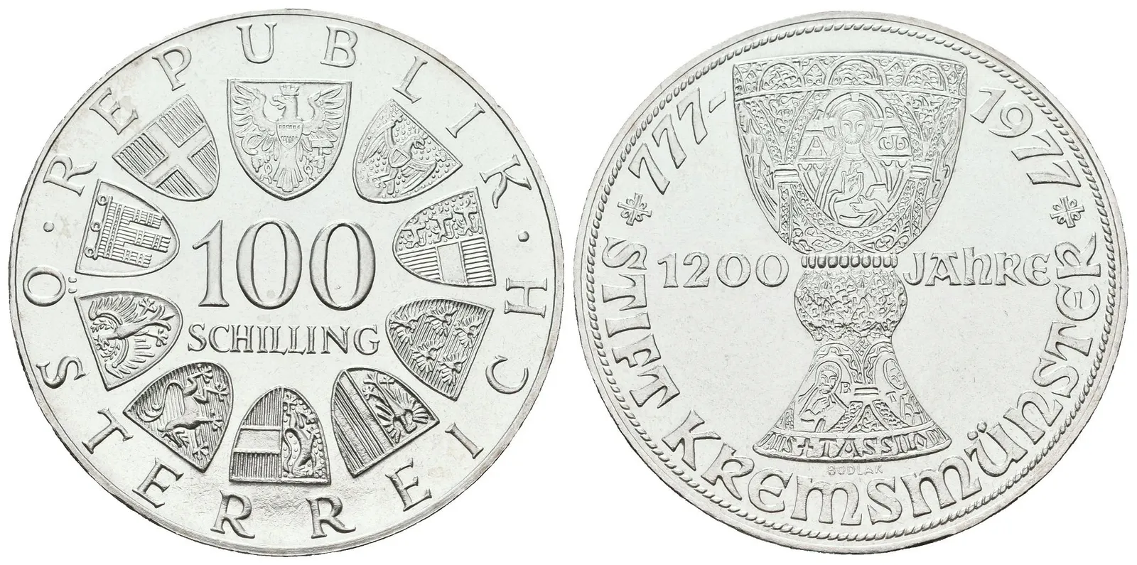 Rakousko, 100 Schilling 1977 - Krems