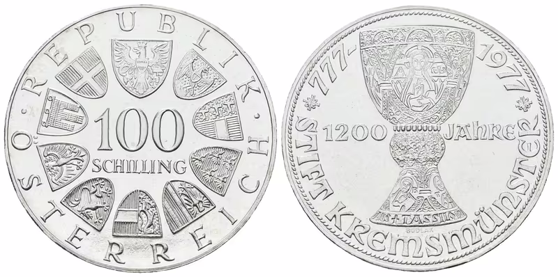 Rakousko, 100 Schilling 1977 - Krems